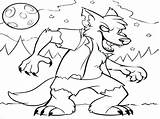 Werewolf Coloring Pages Getdrawings sketch template