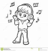 Clipart Listen Music Clip Listening Clipground Color Boy Choose Board sketch template