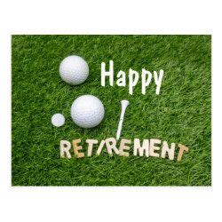 happy retirement  golfer postcard golf birthday cards golf cards happy retirement