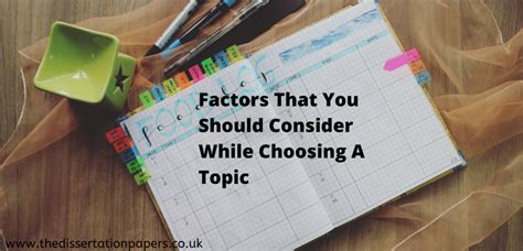 factors      choosing  topic