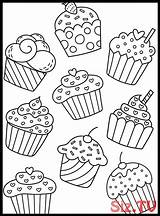Cupcake Ausmalen Geburtstagskalender Colouring Bignewsnow sketch template