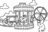 Coloring Ferris Wheel sketch template
