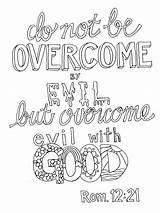 Romans Verses Evil Overcome Lds Fromvictoryroad sketch template