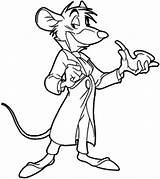 Detective Mouse sketch template