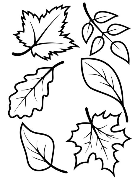 printable autumn leaves template printable templates