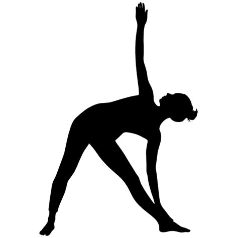 yoga triangle pose sticker