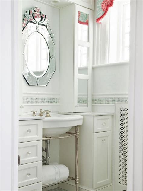 White Updated Girly Glam Bathroom Hgtv