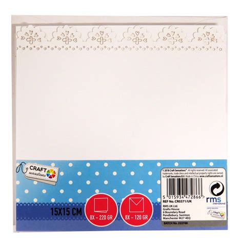 decorative edged  page plain cards white paper