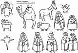Nativity Coloring Printable Pages Story Christmas Manger Jesus Colouring Scene Baby Kids Shepherds Print Animals Adult Clipart Book Away Color sketch template