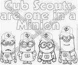 Scout Cub Minions Minion Banquet Despicable Akela Scouts Watermark sketch template