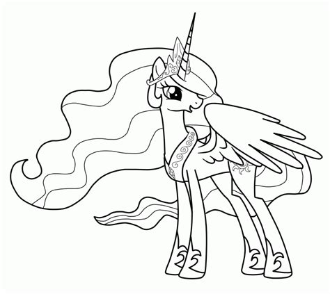 princess celestia princess   pony coloring page clip art library