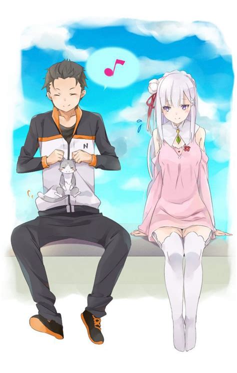 Re Zero Emilia X Subaru Anime Subaru Phim Hoạt Hình