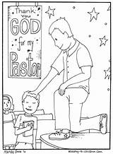 Pastor Pastors October Childrens Lessons Thanking sketch template