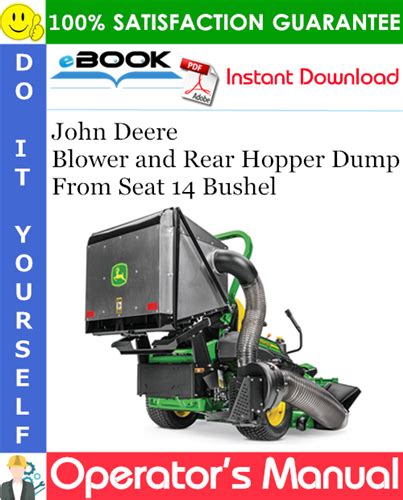 john deere blower  rear hopper dump  seat  bushel operators manual serial