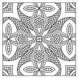 Coloring Kaleidoscope Pages Printable Adults Getdrawings Getcolorings Square Colorings sketch template