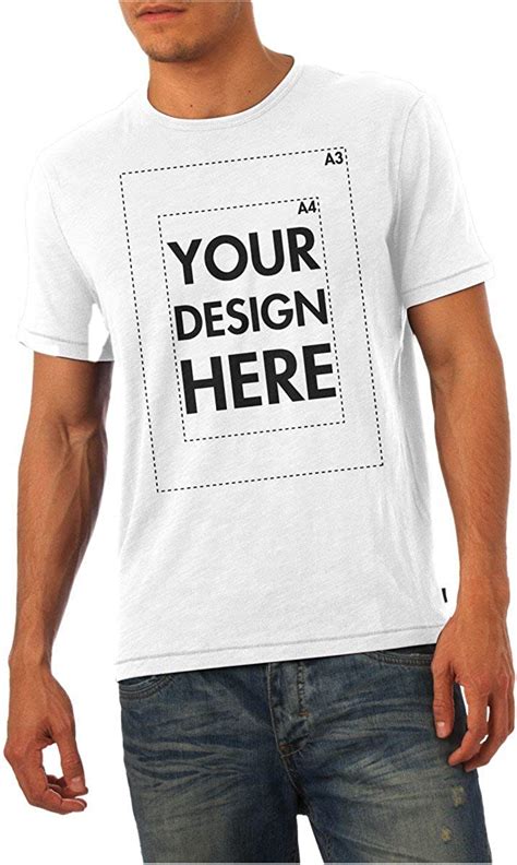 create your own custom personalised mens t shirt any text any photo