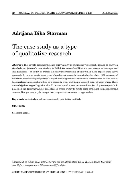 case study   type  qualitative research journal