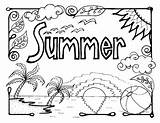 Summer Coloring End Summertime School Fun Back Grade Subject sketch template