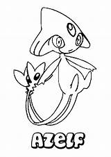 Azelf Pokemon Coloring Pages Para Colorear Dibujos Color Psychic Imprimir Pokémon Colouring Hellokids Print Choose Board sketch template
