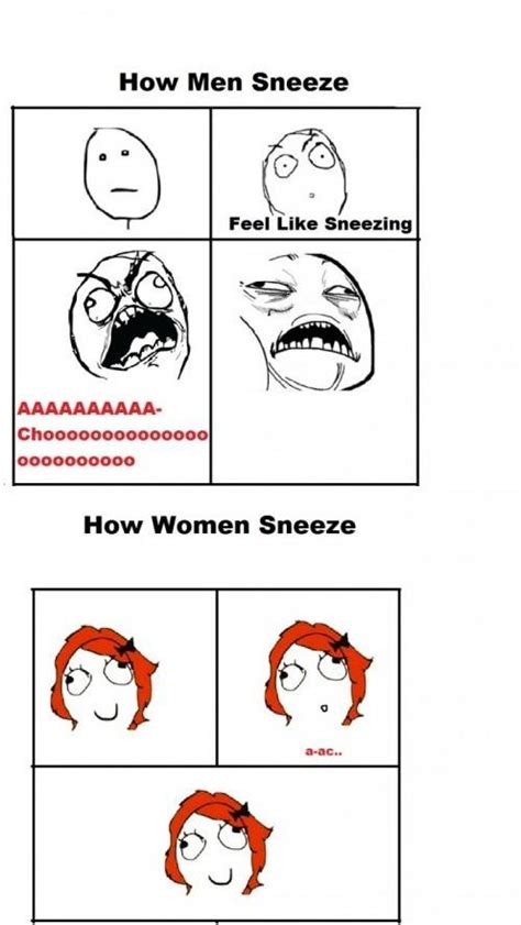 Sneeze Men Vs Women Funlexia Funny Pictures
