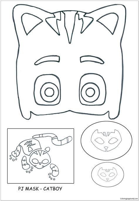 pj masks catboy coloring page  printable coloring pages