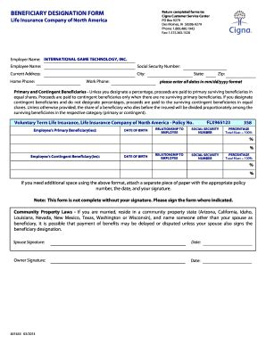 blank beneficiary designation form complete  ease airslate signnow