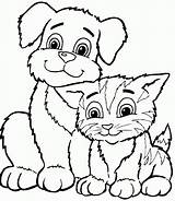Cat Coloring Pages Kids Printable sketch template