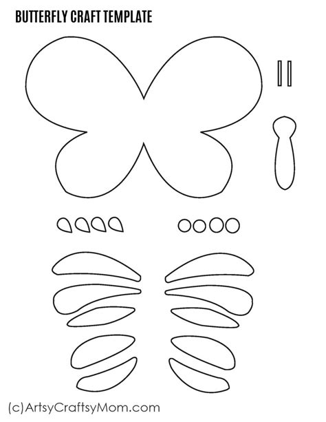 paper butterfly craft  template spring craft  kids