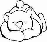 Bear Coloring Pages Sleeping Teddy Printable Clipart Snores Kids Bears Color Hibernating Craft Preschool Animal Animals Drawing Winter Polar Crafts sketch template