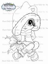 Besties Mybestiesshop Sherri Artist Baldy Digi Stamp Magical Winter Instant Coloring sketch template