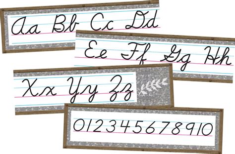 display  home sweet classroom cursive mini bulletin board alphabet