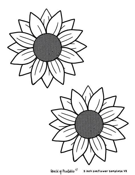 sunflower drawing pattern