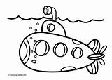 Transporte Submarine Colorear sketch template