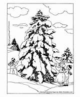 Christmas Coloring Pages Classic Traditional Kids Kerstmis Fun Traditioneel Bible Kleurplaten Hunting Kleurplaat Winter Snow Xmas Evergreen Scene Printables Printable sketch template