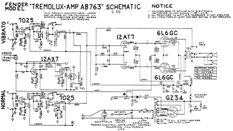 fender tremolux amp ab schematic electronic service manuals