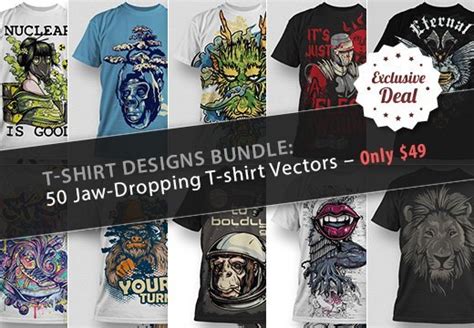 t shirt designs bundle 50 jaw dropping t shirt vectors only 49