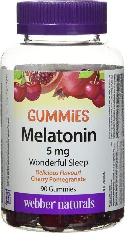 webber naturals melatonin 5 mg gummy 90 count amazon ca health