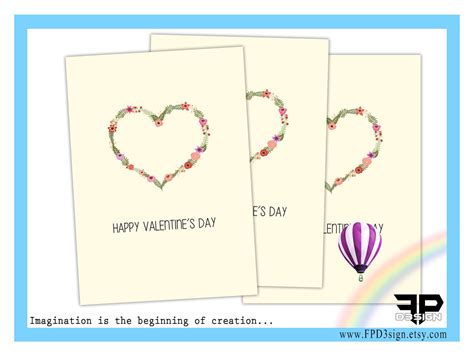 valentines day card printable instant  etsy