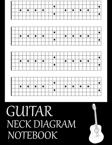 buy guitar neck diagram notebook guitar fretboard diagram book blank sheet  composition