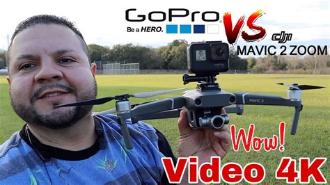 goprohero black  djimavic pro zoom mounting gopro  dji mavic drone side  side