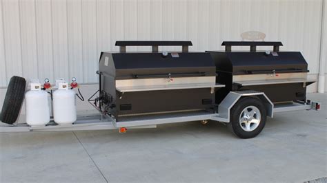 bq grills custom narrow inline bbq trailers pig cookers