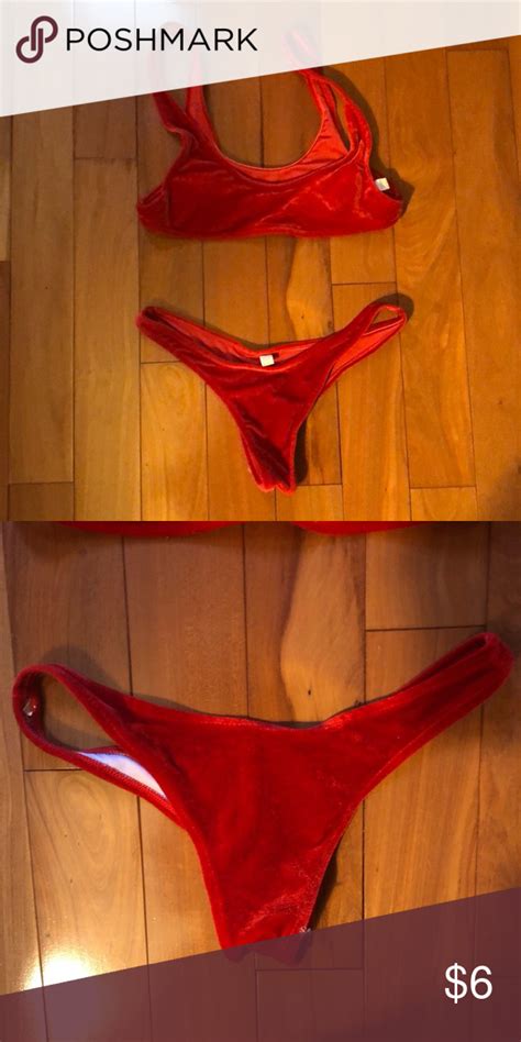 Red Velvet Cheeky Bikini Cheeky Bikinis Bikinis Red Bikini
