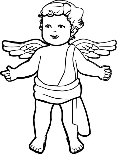 angel boy coloring page wecoloringpagecom