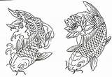 Koi Fish Outline Tattoo Drawing Japanese Mandala Coloring Pages Coy Flickr Collection Paintingvalley Visit Printable sketch template