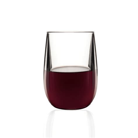 Vintage Stemless Wine Glasses Set Of 6 Barluxe