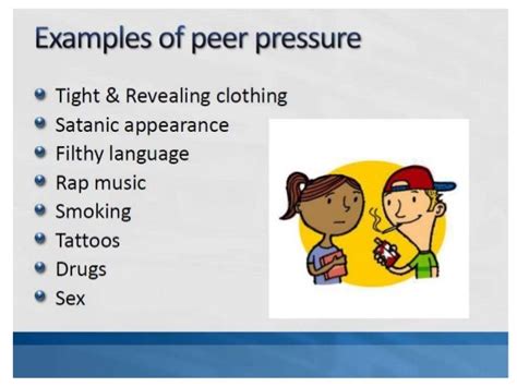 Examples Of Negative Peer Pressure Slideshare