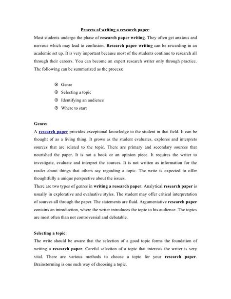 process  writing  research paper