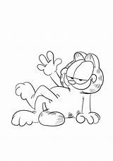 Garfield Colorir Desenhos Kolorowanka Druku Garfiel Colorironline Dibujosonline Odie Wydrukuj Malowankę Categorias Drukowanka sketch template