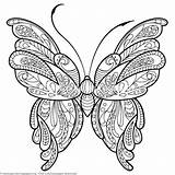 Coloring Pages Butterfly Zentangle Getcoloringpages Mandala Sheets sketch template