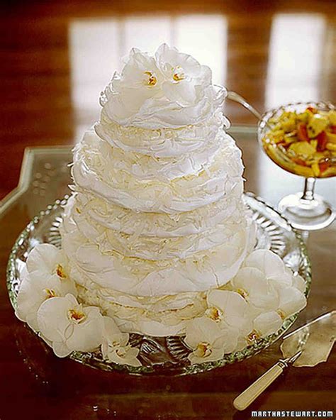 meringue cakes tropical coconut pavlova martha stewart weddings